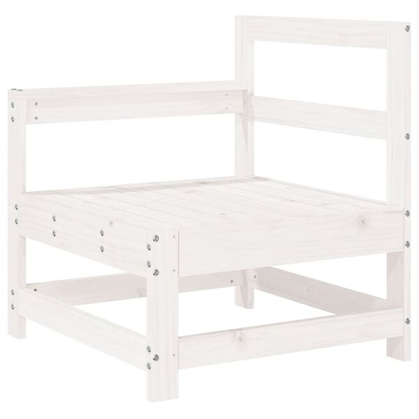 vidaXL Set Salotto da Giardino 8 pz in Legno Massello di Pino Bianco