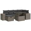 vidaXL Set Divano da Giardino 8 pz con Cuscini Grigio in Polyrattan