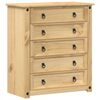 vidaXL Cassettiera Corona 80x40x89 cm in Legno Massello di Pino