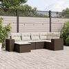 vidaXL Set Divano da Giardino 6 pz con Cuscini Marrone in Polyrattan