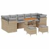 vidaXL Set Divano da Giardino 10 pz 7-Numero di posti