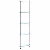 vidaXL Scaffale a 5 Livelli Trasparente 30x30x130cm in Vetro Temperato