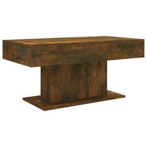 vidaXL Tavolino da Salotto Rovere Fumo 96x50x45cm in Legno Multistrato