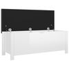 vidaXL Contenitore con Cuscino Bianco Lucido 105x40x45cm Multistrato