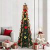 vidaXL Albero di Natale artificiale con 200 LED Verde 210 cm PVC