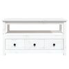 vidaXL Tavolino da Salotto Bianco 102x49x55 cm Legno Massello di Pino