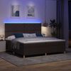 vidaXL Letto a Sorgente LED Marrone Scuro 200 x 200 cm Tessuto