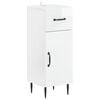 vidaXL Mobiletto da Bagno HAARLEM Bianco Lucido 30 x 31 x 80 cm