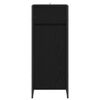 vidaXL Mobile da Bagno Rovere Nero 40 x 30 x 100 cm Legno multistrato