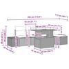 vidaXL Set Divano da Giardino 6 pcs Grigio polyrattan