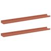 vidaXL Scaffale da parete 2 pz Rosso 80 x 9 x 3 cm
