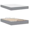 vidaXL Struttura letto con materasso 2 pcs Grigio chiaro Tessuto