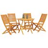 vidaXL Set da Pranzo per Giardino 5 pcs Marrone