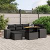 vidaXL Set Divani da Giardino con Cuscini 8 pz Nero Polyrattan Acacia