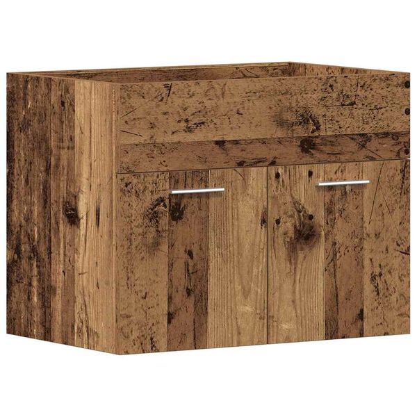 vidaXL Mobile Lavabo Bagno Legno Antico 60x38,5x46 cm in Truciolato