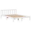 vidaXL Letto senza Materasso Bianco 160x200 cm Legno Massello di Pino