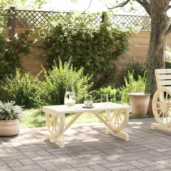 vidaXL Tavolino da Giardino 90x50x40 cm in Legno Massello di Abete