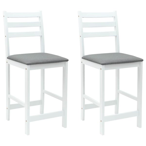 vidaXL Sedie da pranzo 2 pcs Bianco 40 x 47,5 x 99,5 cm
