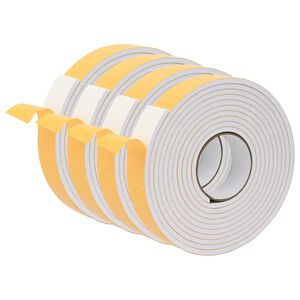 vidaXL Nastro adesivo in schiuma 4 pz Bianco 30mm x 5m Schiuma CR