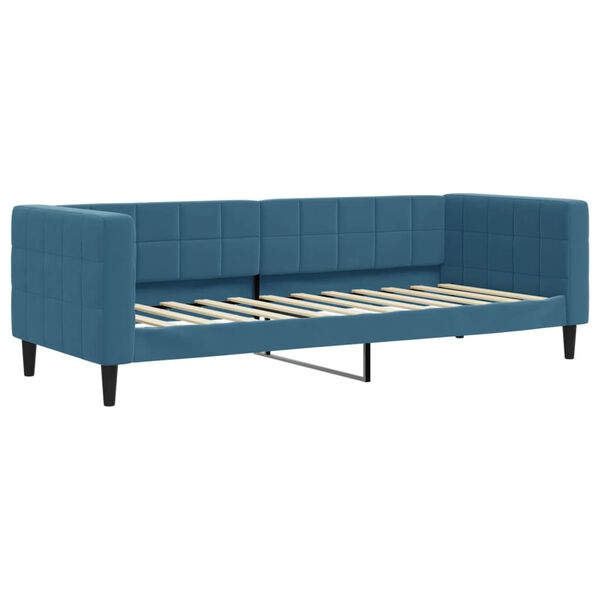 vidaXL Divano Letto Estraibile con Cassetti Blu 80x200 cm in Velluto
