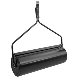 vidaXL Rullo da Giardino a Spinta Nero 63 L Ferro