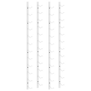 vidaXL Portavini da Parete per 12 Bottiglie 2 pz Bianchi in Ferro