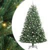 vidaXL Albero di Natale Artificiale con Rami Pieghevoli Verde 210 cm