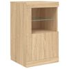 vidaXL Credenza con Luci LED Rovere Sonoma 142,5x37x67 cm