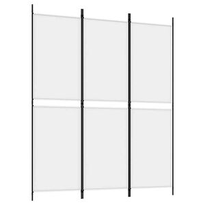 vidaXL Divisorio a 3 Pannelli bianco 150x180 cm in Tessuto