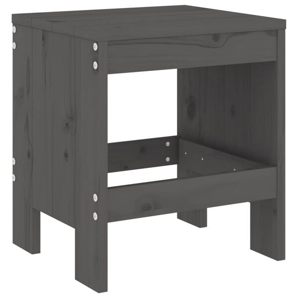 vidaXL Set da Pranzo per Giardino 13pz Grigio Legno Massello di Pino