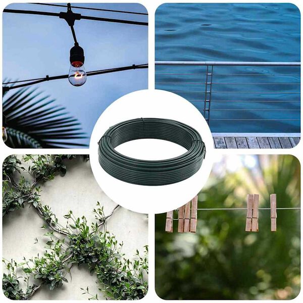 vidaXL Filo di recinzione Verde 33 m PVC