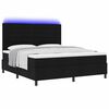 vidaXL Letto a molle con materasso con led Nero 180 x 200 cm Tessuto