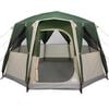 vidaXL Tenda Capanna con tetto Verde e Bianco 320 x 320 x 203 cm