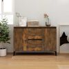 vidaXL Credenza Rovere Fumo 102x35x70 cm in Legno Multistrato