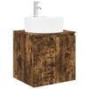 vidaXL Mobile Lavabo da Parete Rovere Fumo 49,5 x 44,5 x 65 cm