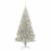 vidaXL Albero di Natale con 150 LED con supporto Argento 150 cm PET