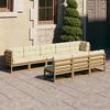 vidaXL Set Salotto Giardino e Cuscini 8 pz Legno Massello Pino Ambra