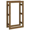 vidaXL Portalegna Marrone Ambra 60x25x100 cm in Legno Massello di Pino