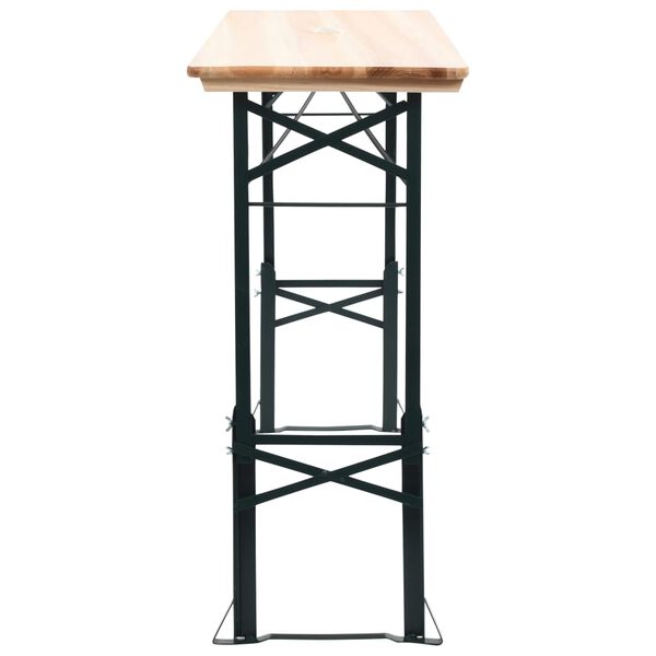 vidaXL Tavolo Birreria Pieghevole 169x50x75/105 cm in Legno di Pino
