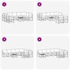 vidaXL Set di divani da esterno 10 pcs Naturale e Antracite