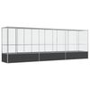 vidaXL Voliera con Estensione Argento 626,5x107x212 cm in Acciaio