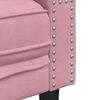vidaXL Poltrona Chesterfield Rosa in Velluto