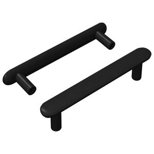 vidaXL Maniglia per Armadio 2 pz Nero 121 x 16.6 x 28.3 mm Ferro
