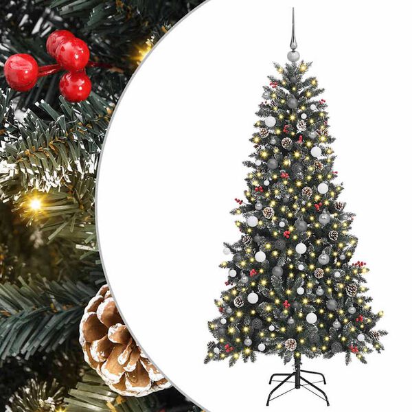 vidaXL Albero di Natale artificiale con 300 LED Verde 210 cm