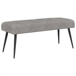 vidaXL Panchina con bottoni imbottiti Grigio Chiaro 110 x 40 x 46 cm