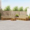 vidaXL Set di divani da esterno con cuscino 9 pcs Naturale e Beige