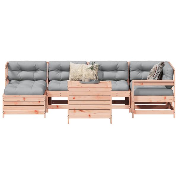 vidaXL Set Divani da Giardino 7 pz in Legno Massello Abete Douglas