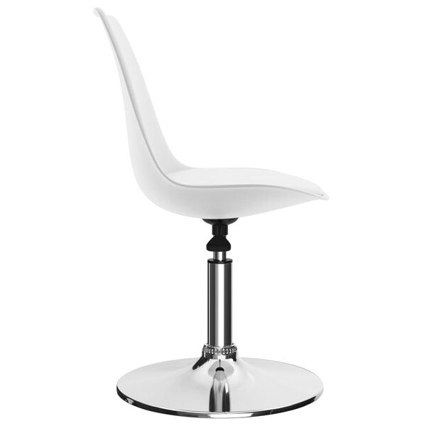 vidaXL Sedie da Pranzo Girevoli 4 pz Bianche in Similpelle