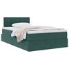 vidaXL Letto con Contenitore Verde Scuro 120 x 200 cm Velluto