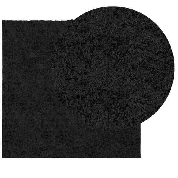 vidaXL Tappeto Shaggy PAMPLONA a Pelo Lungo Moderno Nero 160x160 cm